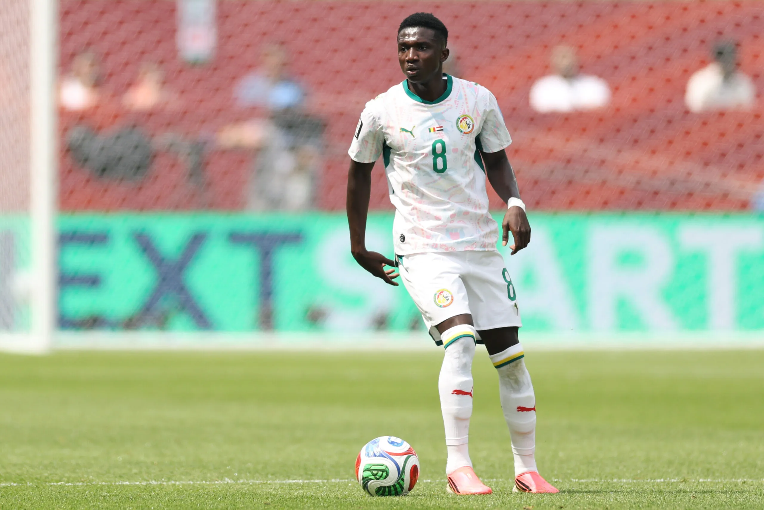 Lamine Camara gelandang AS Monaco dalam pertandingan