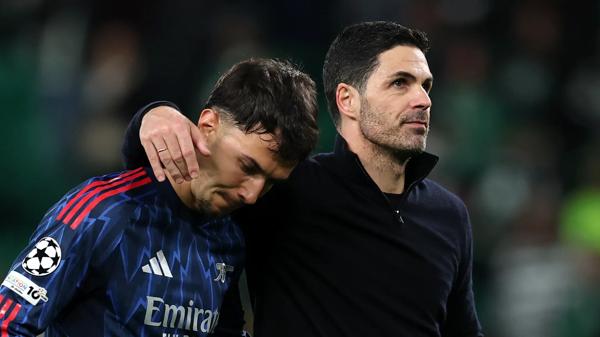 Gelandang Arsenal Martin Zubimendi dalam pertandingan Liga Inggris