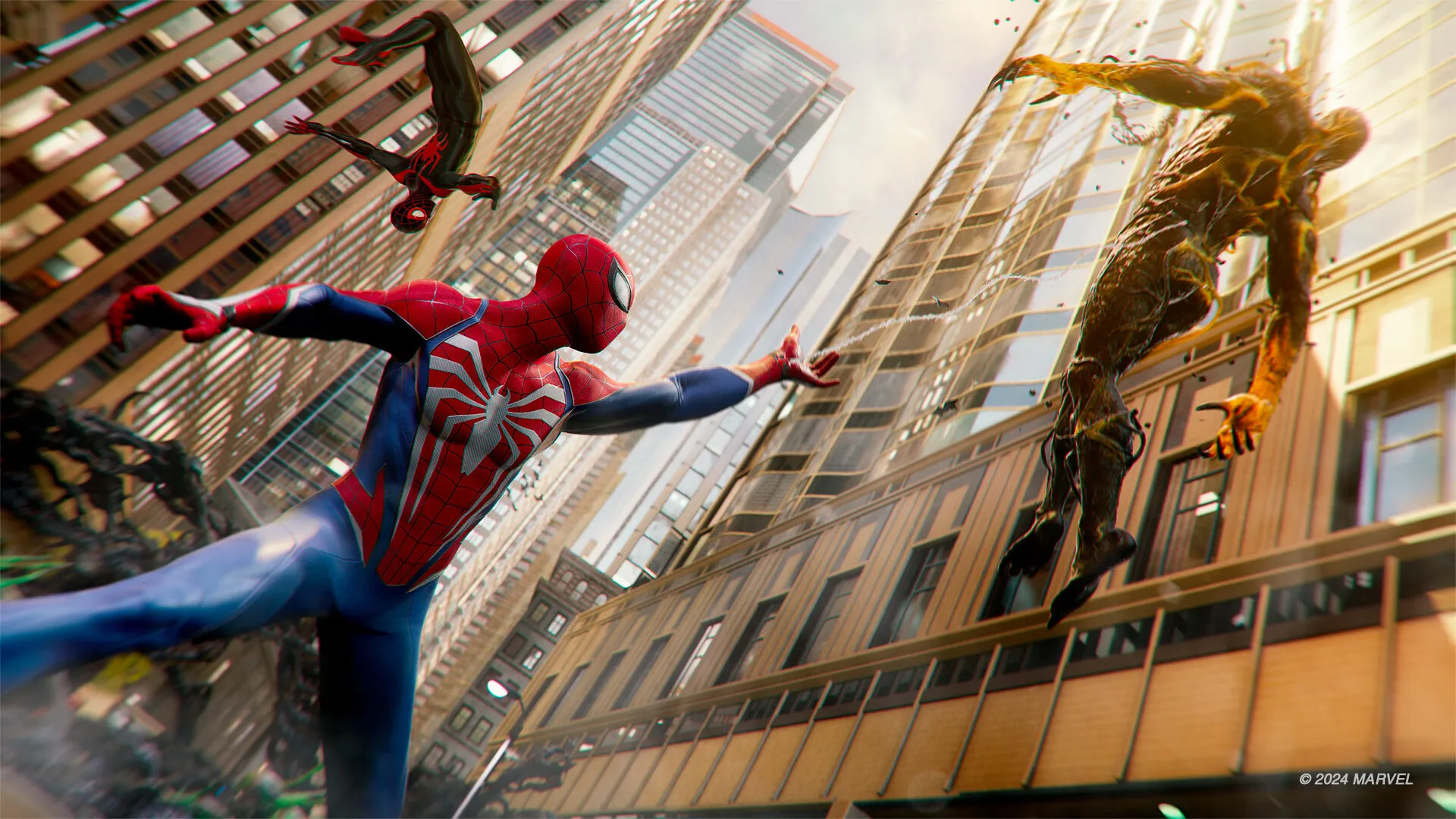 Tampilan karakter utama dalam game Marvels Spider-Man 2