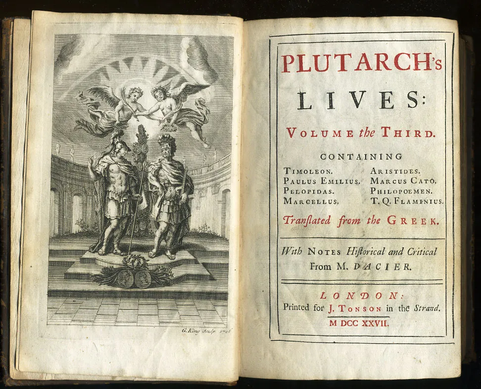 Ilustrasi buku biografi klasik dan potret James Boswell