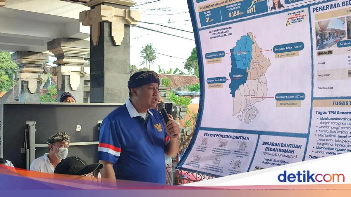 Menteri PKP Maruarar Sirait meninjau program bedah rumah di Denpasar Bali