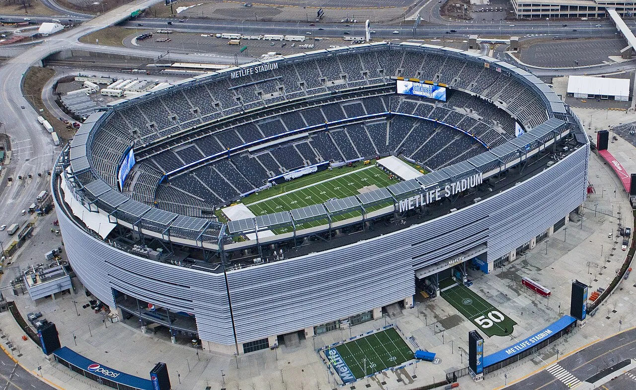 Ilustrasi kemegahan bangunan MetLife Stadium di New Jersey