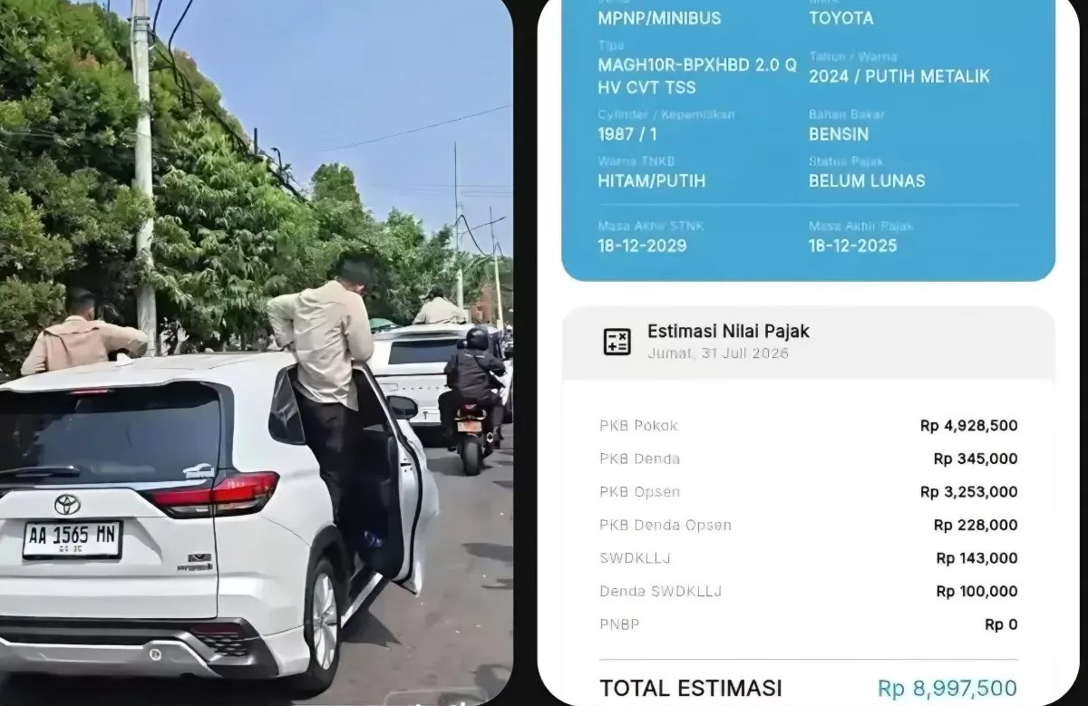 Mobil pengawalan Paspampres yang dikabarkan menunggak pajak kendaraan