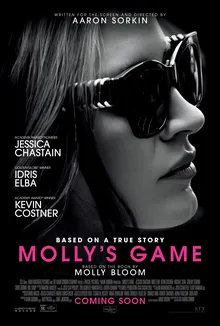 Molly's Game menghadirkan kisah nyata Molly Bloom yang diperankan secara memukau oleh Jessica Chastain dalam debut penyutradaraan Aaron Sorkin
