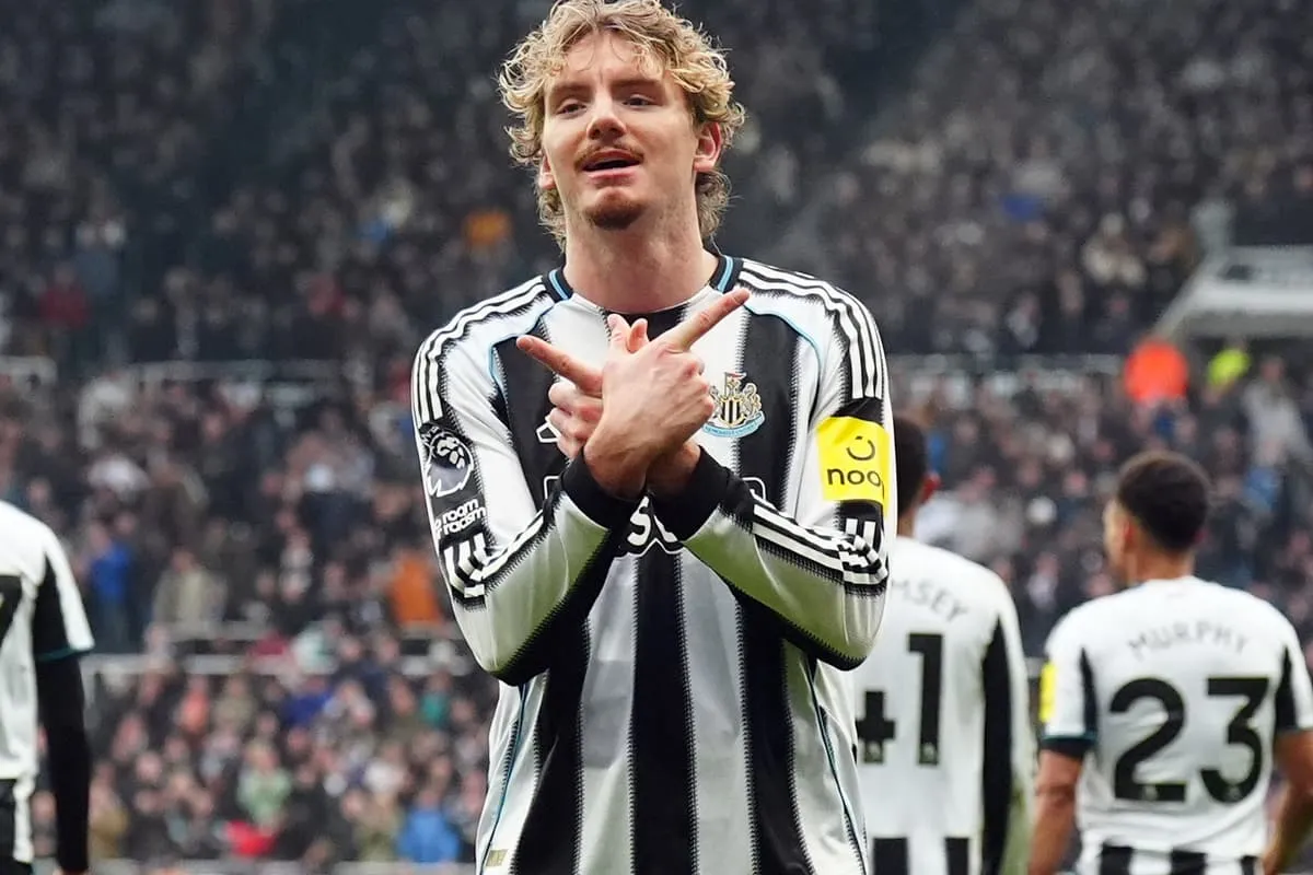 Nick Woltemade penyerang Newcastle United dalam sesi latihan