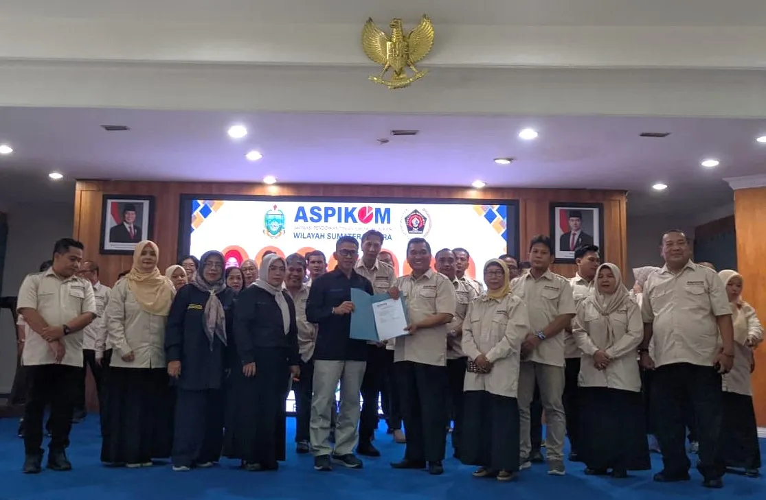 Pelantikan pengurus ASPIKOM Korwil Sumut 2026-2030 di Medan