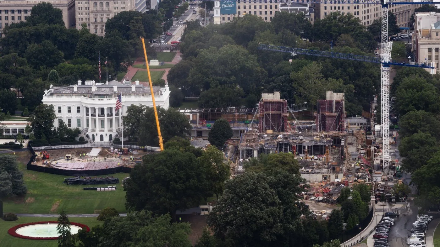 Ilustrasi kawasan White House di Washington DC