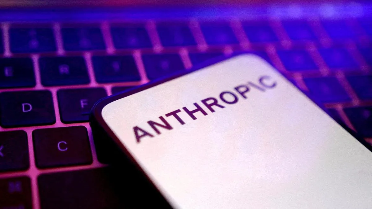 Ilustrasi kantor dan logo Anthropic terkait rencana IPO senilai dua triliun dolar AS