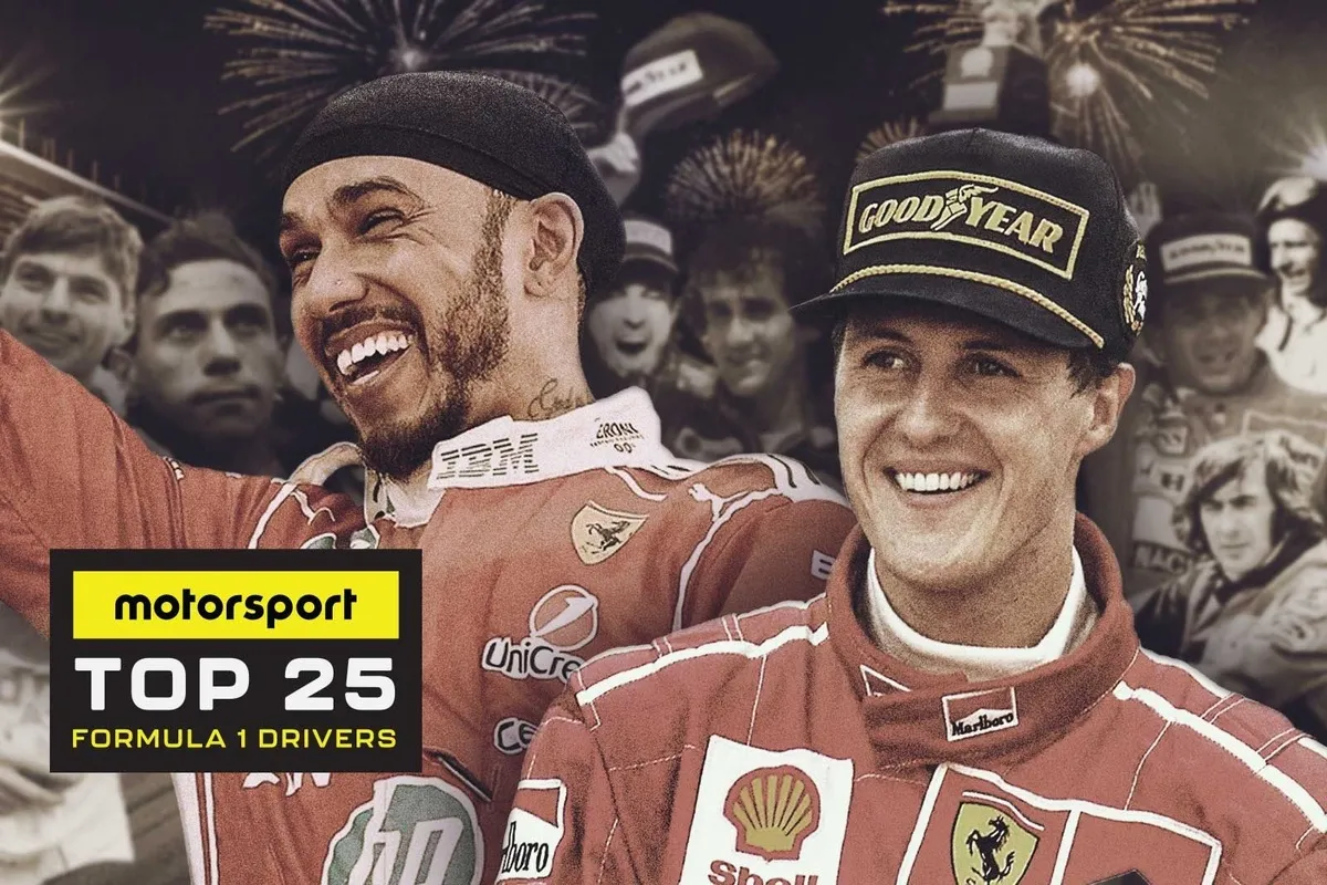 Peringkat 25 pembalap Formula 1 terbesar sepanjang masa dirilis oleh jurnalis motorsport