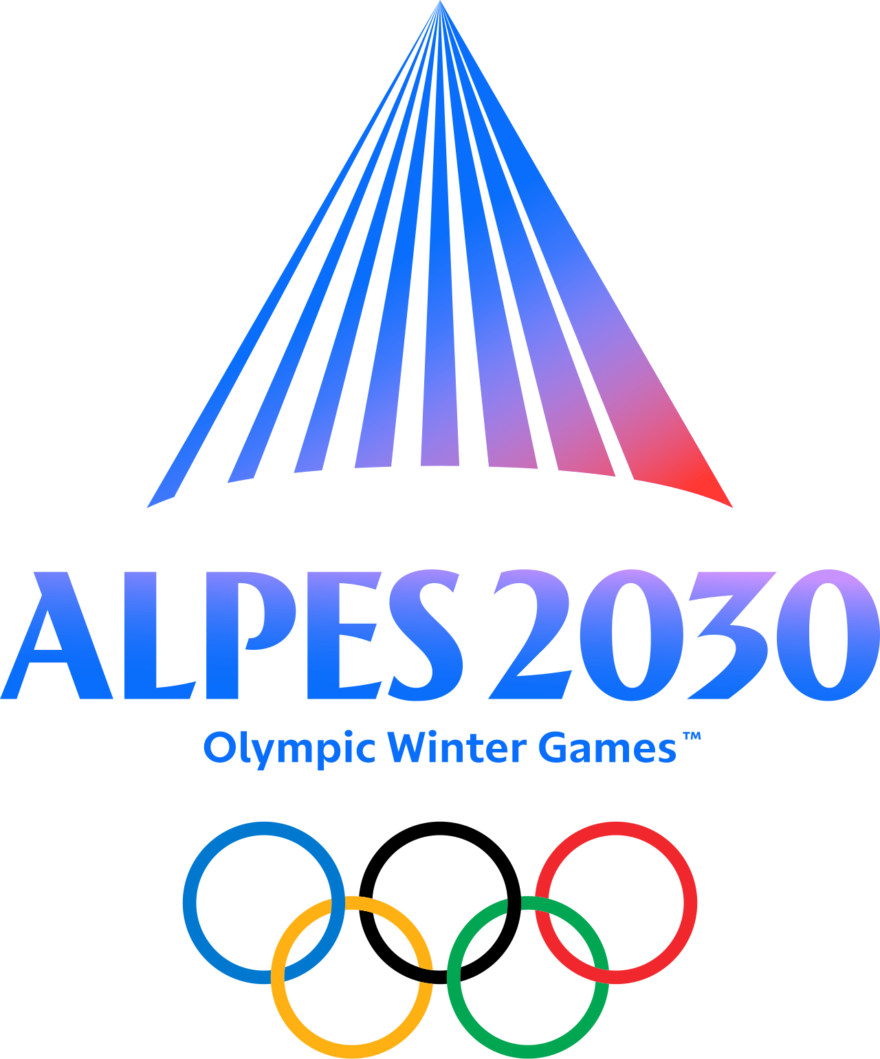 Ilustrasi kawasan pegunungan salju French Alps tuan rumah Winter Olympics 2026