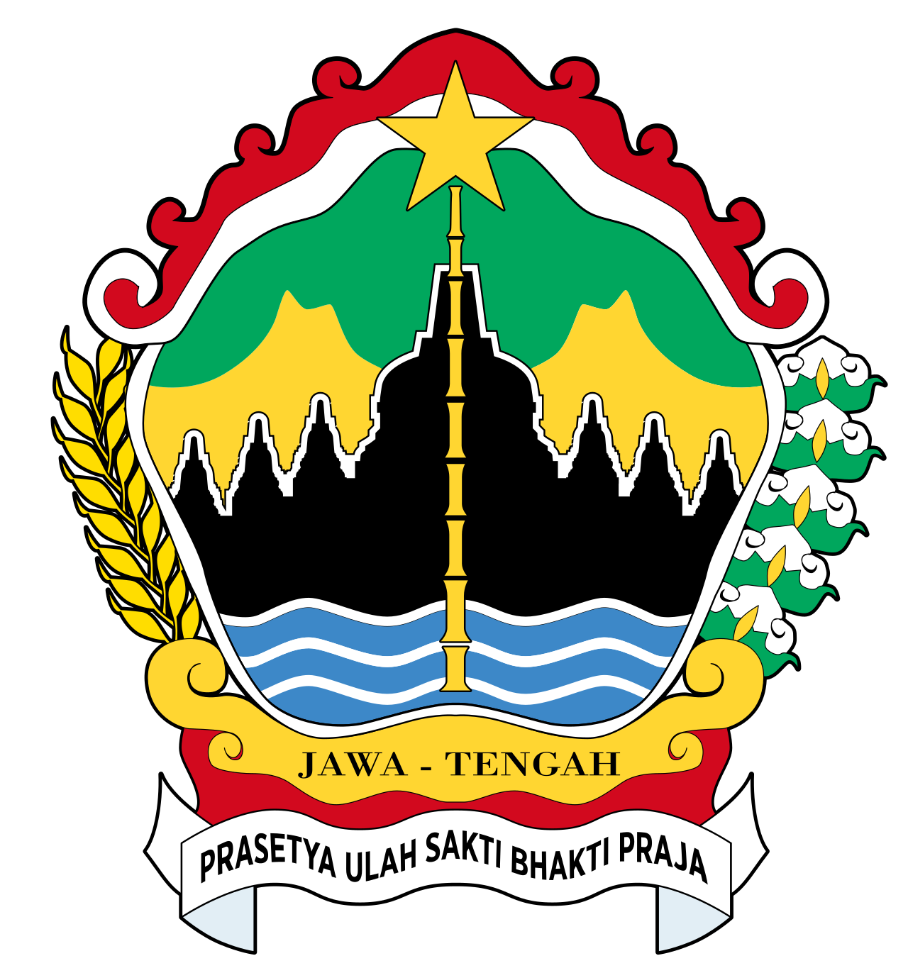 Peta administratif provinsi Jawa Tengah yang mencakup 29 kabupaten dan 6 kota