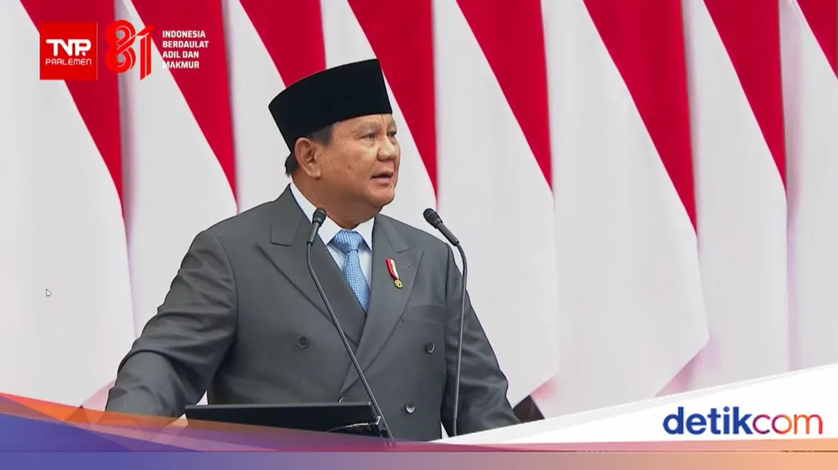 Presiden Prabowo Subianto menyampaikan pidato kenegaraan di Gedung Nusantara
