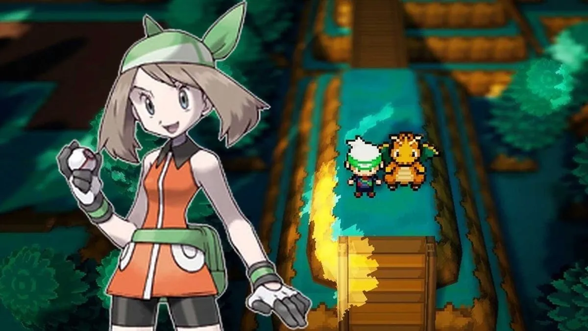 Tangkapan layar Pokemon Gamma Emerald menampilkan visual HD-2D