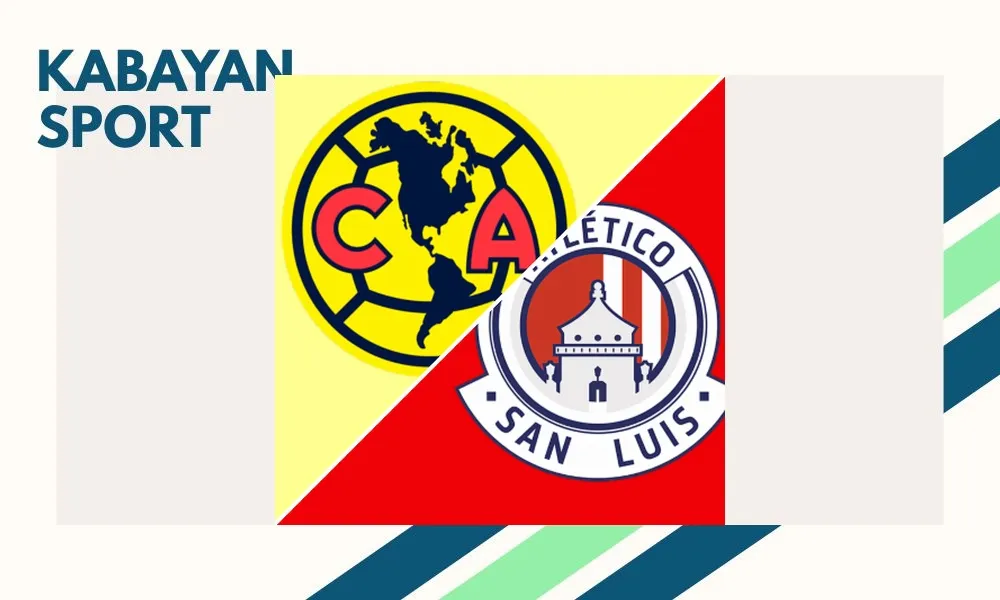 Ilustrasi pertandingan América vs Atlético de San Luis di Liga MX dengan suasana Estadio Banorte
