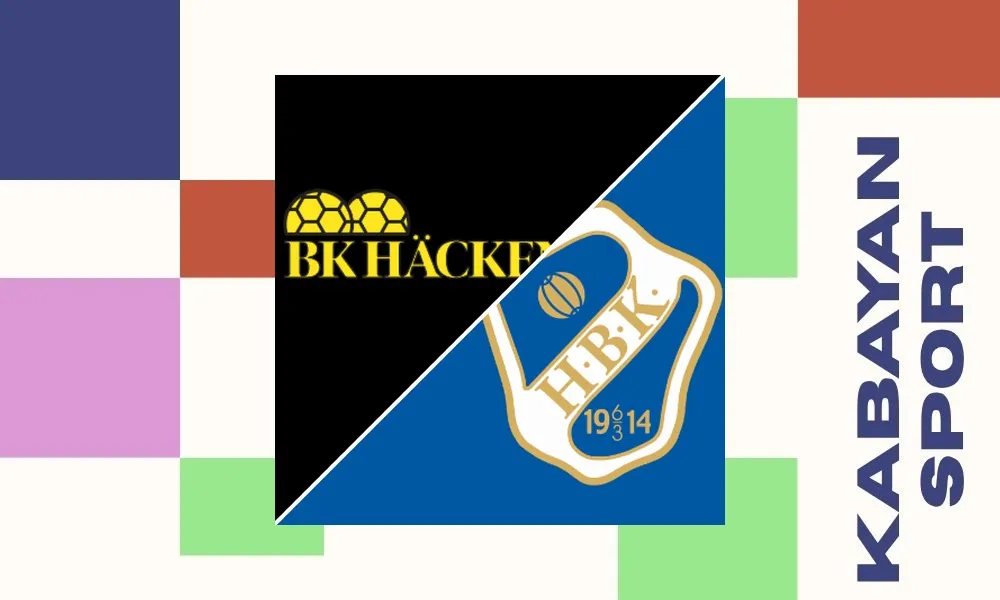 Aksi pemain BK Hacken dalam pertandingan Swedish Allsvenskan di Bravida Arena