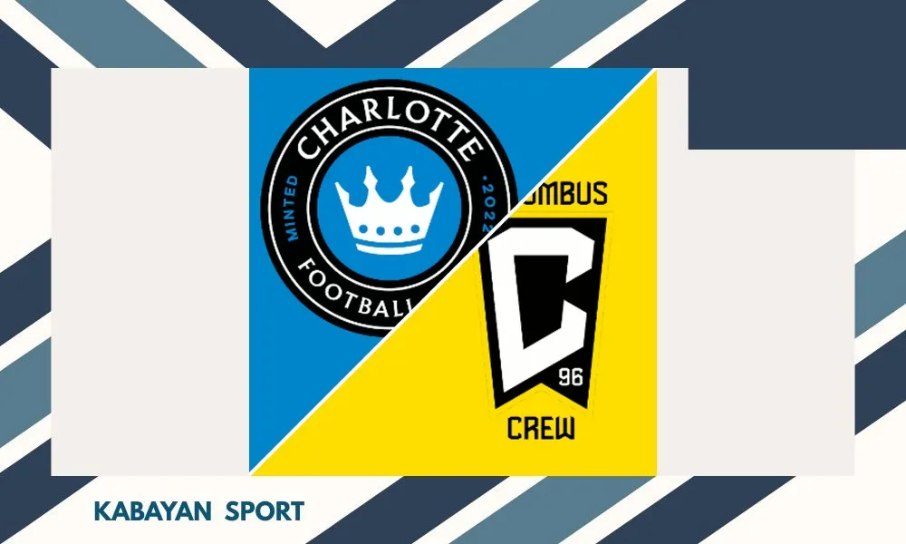 Ilustrasi pertandingan Charlotte vs Columbus di MLS dengan latar belakang Bank of America Stadium