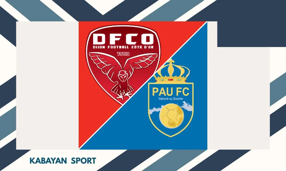 Ilustrasi pertandingan Dijon FCO vs Pau di Ligue 2 di Stade Gaston-Gérard