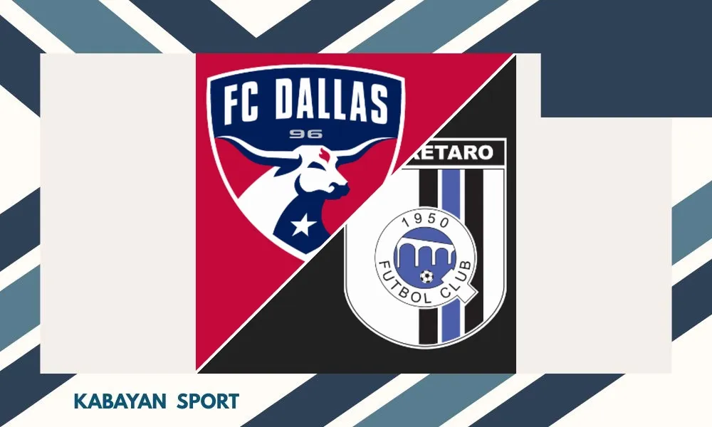 Pemain FC Dallas merayakan gol di Texas Health Mansfield Stadium melawan Queretaro di Leagues Cup