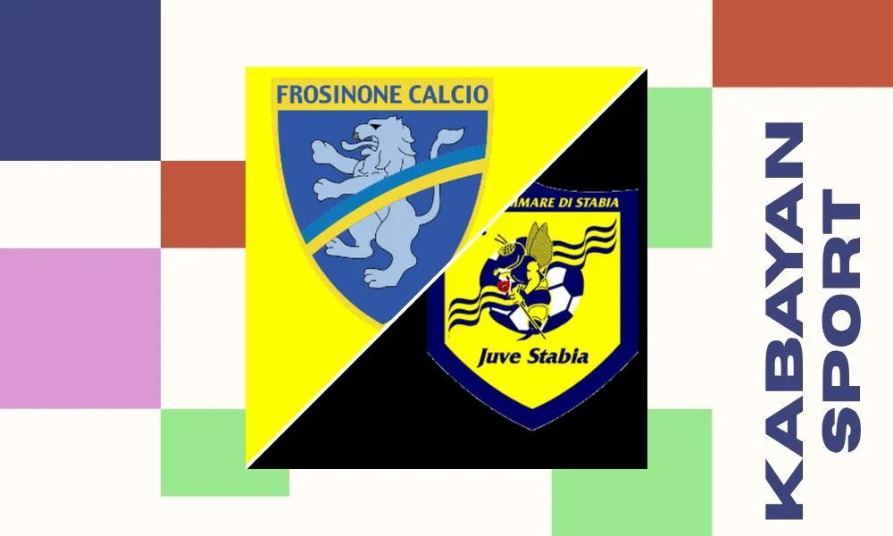 Ilustrasi pertandingan Frosinone vs Juve Stabia di Coppa Italia dengan suasana Stadio Benito Stirpe