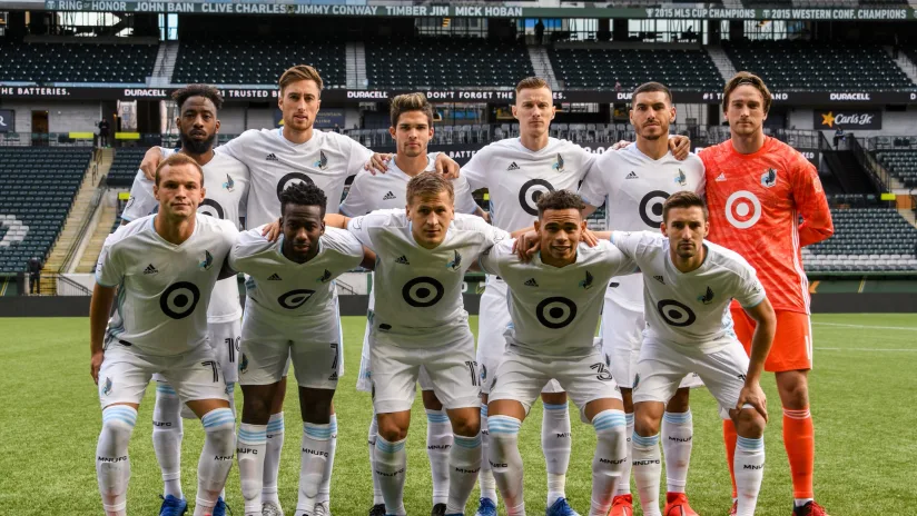 Pemain Minnesota United FC bersiap melakoni laga Leagues Cup melawan FC Juarez di Allianz Field