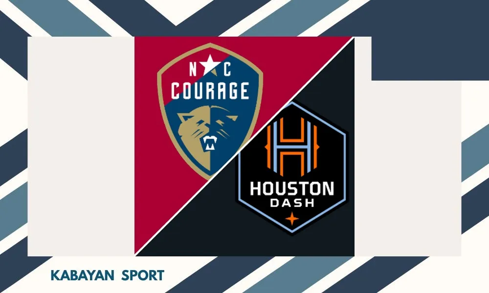 Ilustrasi pertandingan North Carolina Courage vs Houston Dash di ajang NWSL di stadion WakeMed Soccer Park