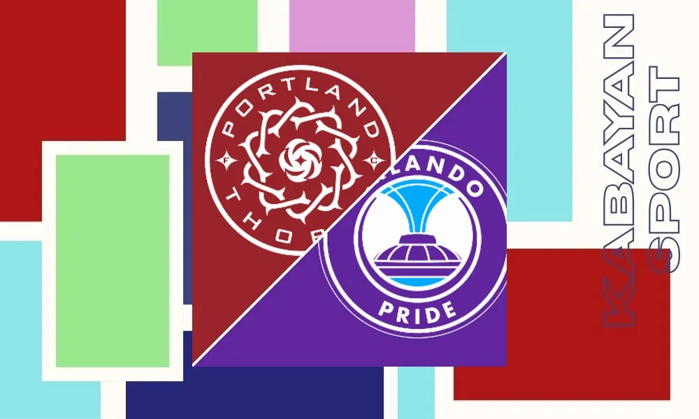 Aksi pemain Portland Thorns FC dalam pertandingan NWSL di Providence Park