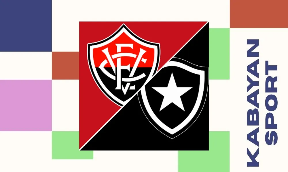 Ilustrasi pertandingan Vitória vs Botafogo di Liga Brasil dengan suasana stadion Estadio Manoel Barradas