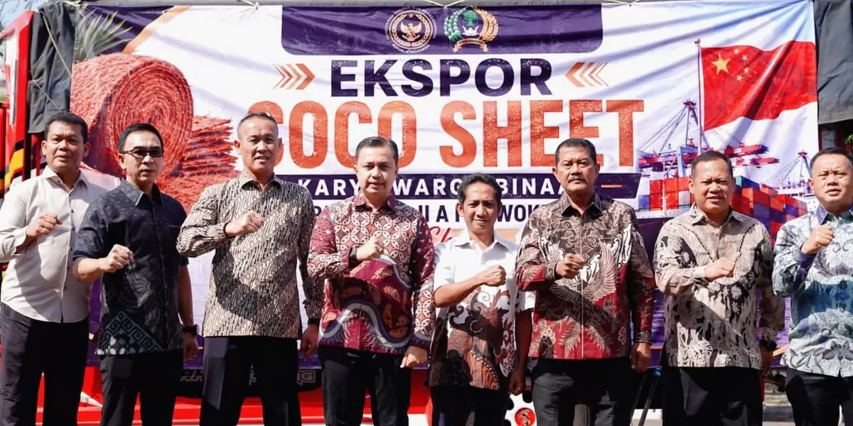 Produk coco sheet buatan warga binaan Lapas Purwokerto diekspor ke China