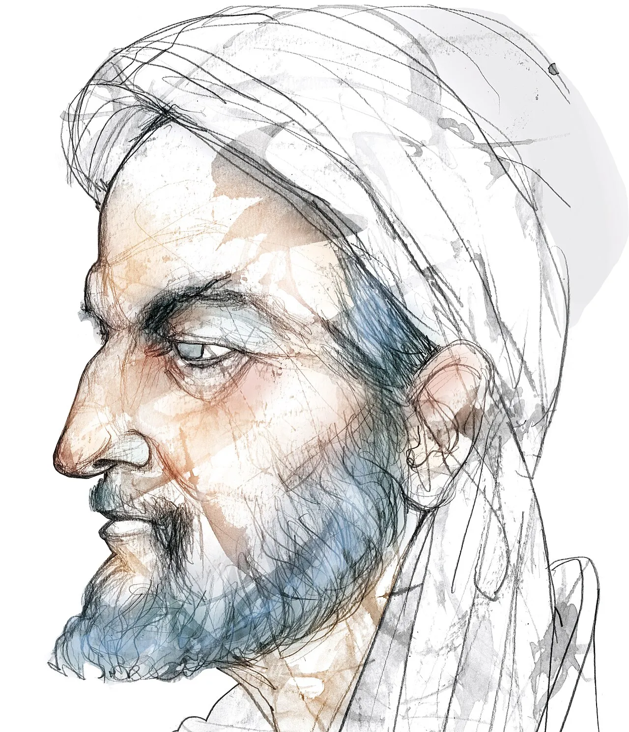 Ilustrasi profil Abbas bin Firnas ilmuwan muslim pelopor penerbangan dunia
