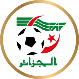 Logo dan kantor pusat Algerian Football Federation di Algiers