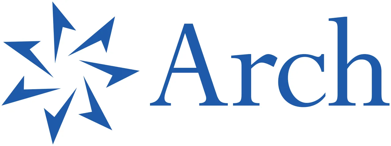 Gedung perkantoran dan logo Arch Capital Group perusahaan asuransi