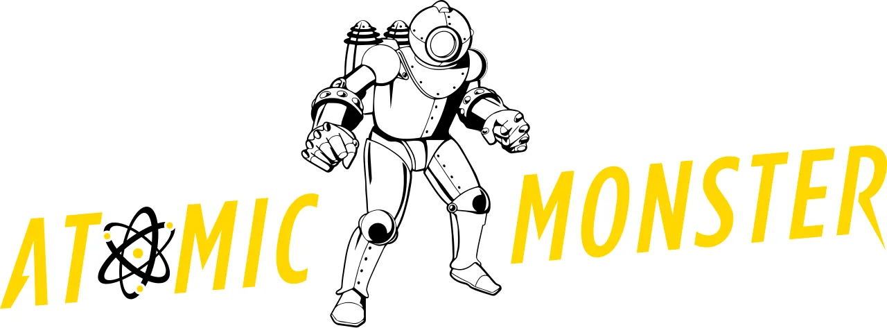Logo dan kantor pusat Atomic Monster perusahaan film milik James Wan di Amerika Serikat