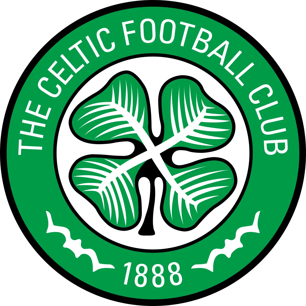 Logo dan stadion Celtic F.C. klub sepak bola profesional asal Glasgow Skotlandia