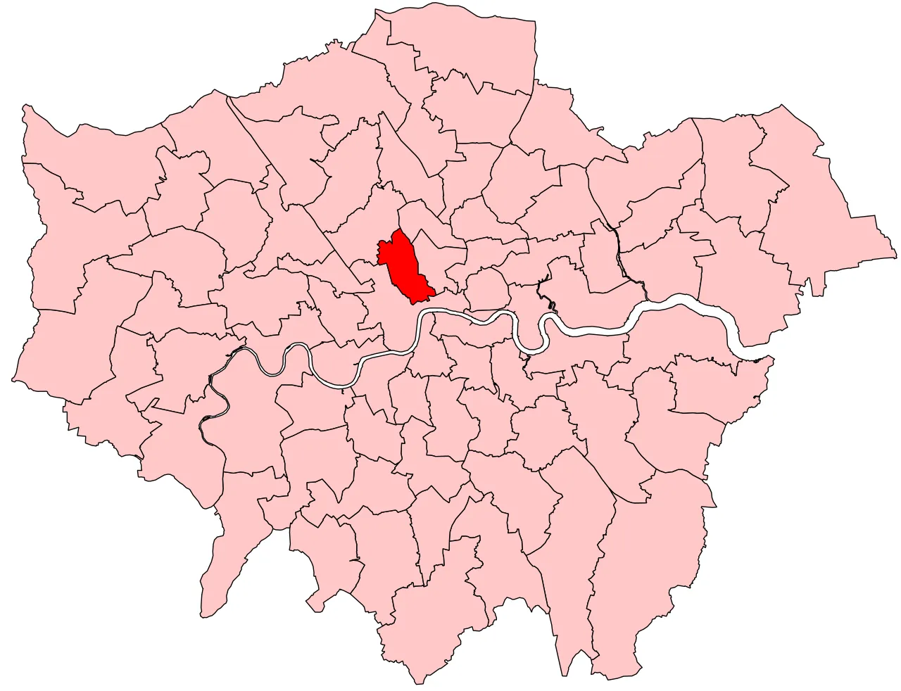 Peta dan suasana wilayah Holborn and St Pancras di London