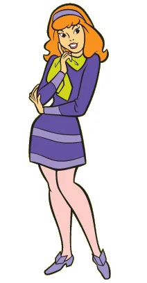 Ilustrasi karakter Daphne Blake dalam serial animasi populer Scooby-Doo