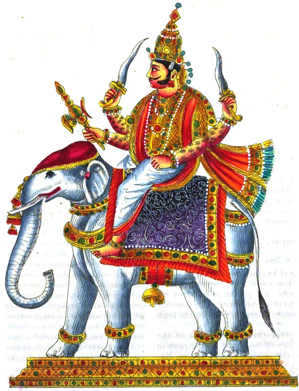 Profil Dewa Indra sebagai raja kahyangan dan penguasa petir dalam mitologi Hindu