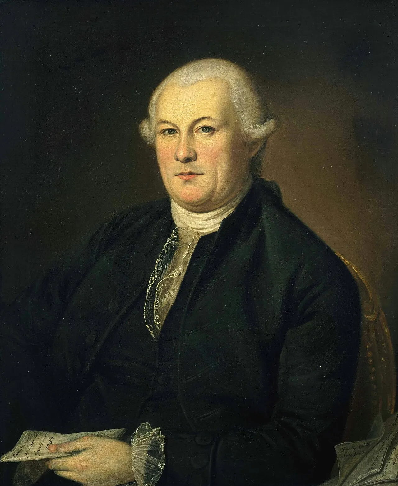 Ilustrasi profil Elias Boudinot sebagai Founding Father Amerika Serikat