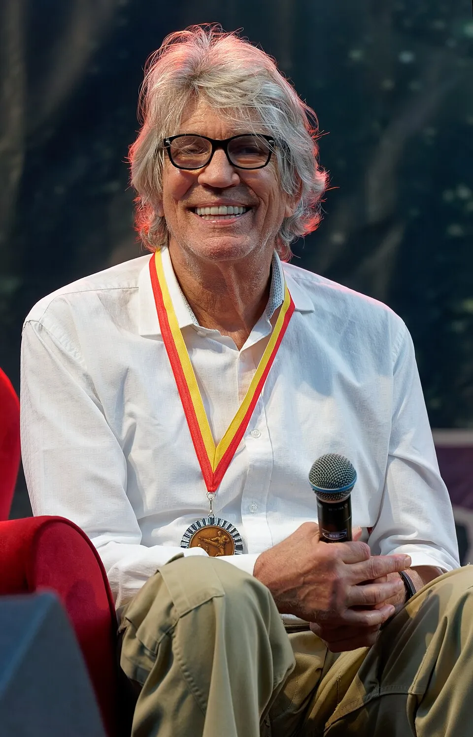 Aktor senior Hollywood Eric Roberts saat menghadiri sebuah acara perfilman