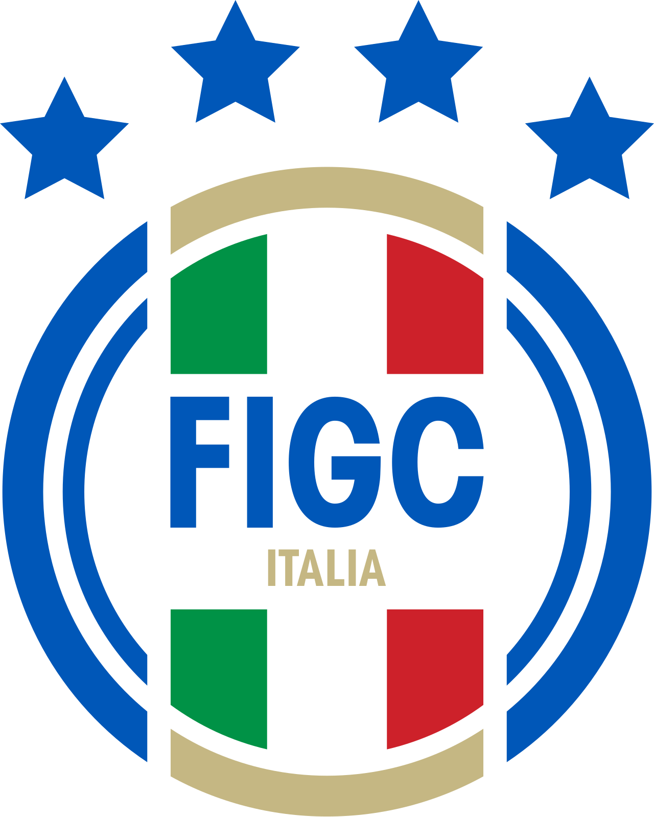 Logo dan markas Federasi Sepak Bola Italia FIGC di Roma dan Coverciano