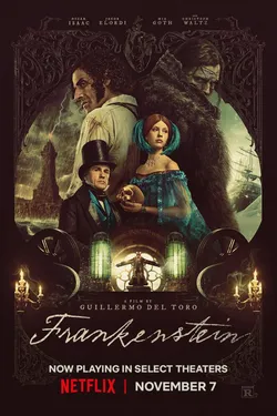 Ilustrasi profil film Frankenstein 2025 karya sutradara Guillermo del Toro