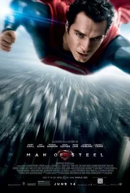 Poster dan ilustrasi film Man of Steel yang dibintangi oleh aktor Henry Cavill