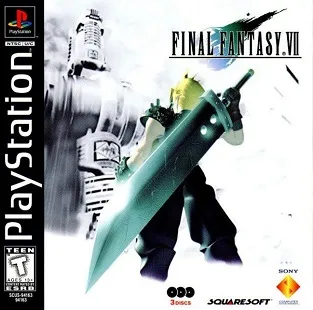 Ilustrasi sampul dan karakter utama game Final Fantasy VII