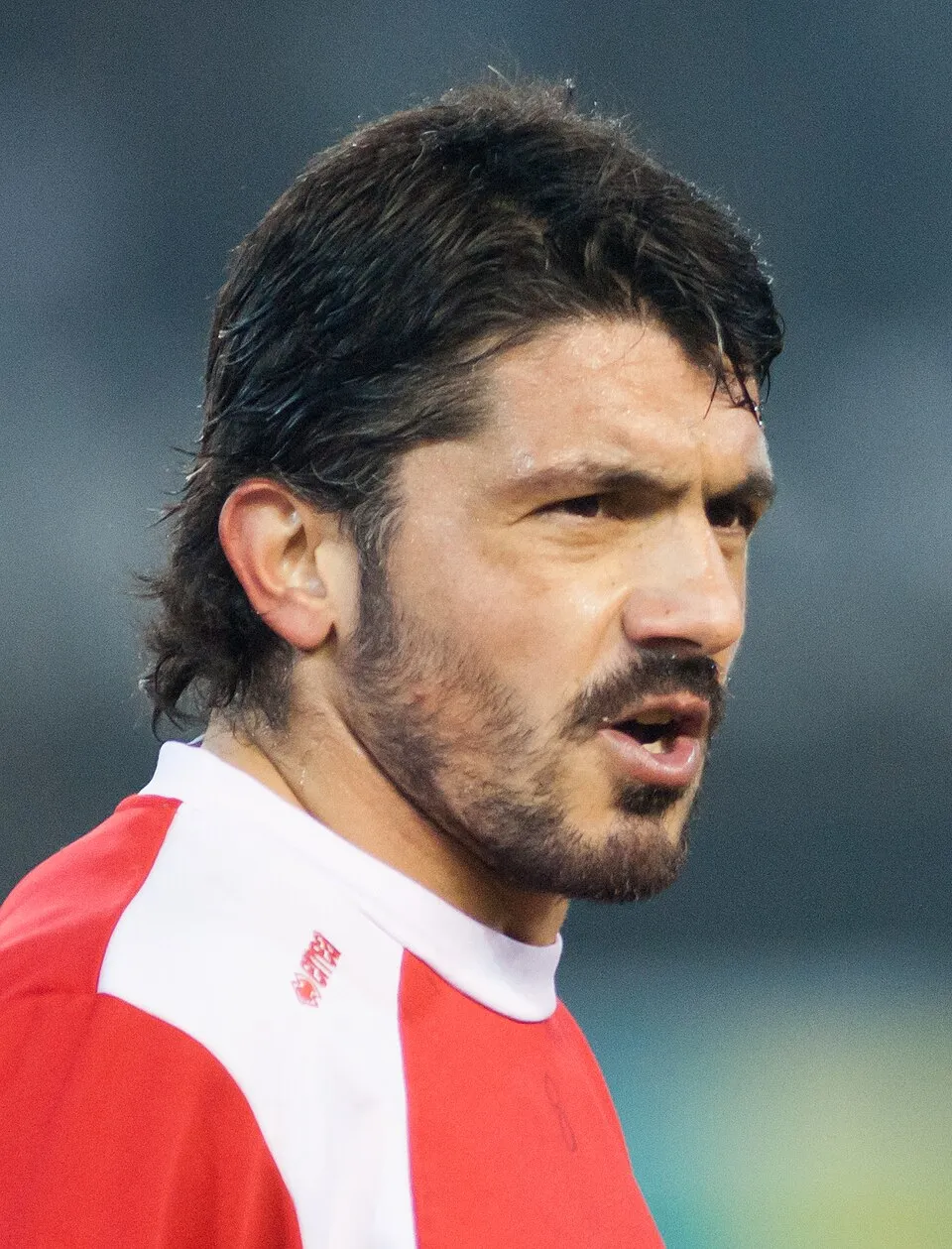 Gennaro Gattuso saat menjadi pelatih di pinggir lapangan