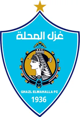 Stadion dan lambang klub sepak bola Ghazl El Mahalla SC di Mesir