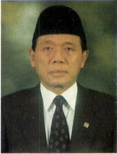 Potret tokoh nasional dan mantan Menteri Penerangan Harmoko