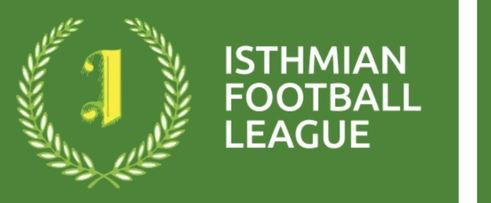 Logo dan suasana pertandingan Isthmian League di Inggris
