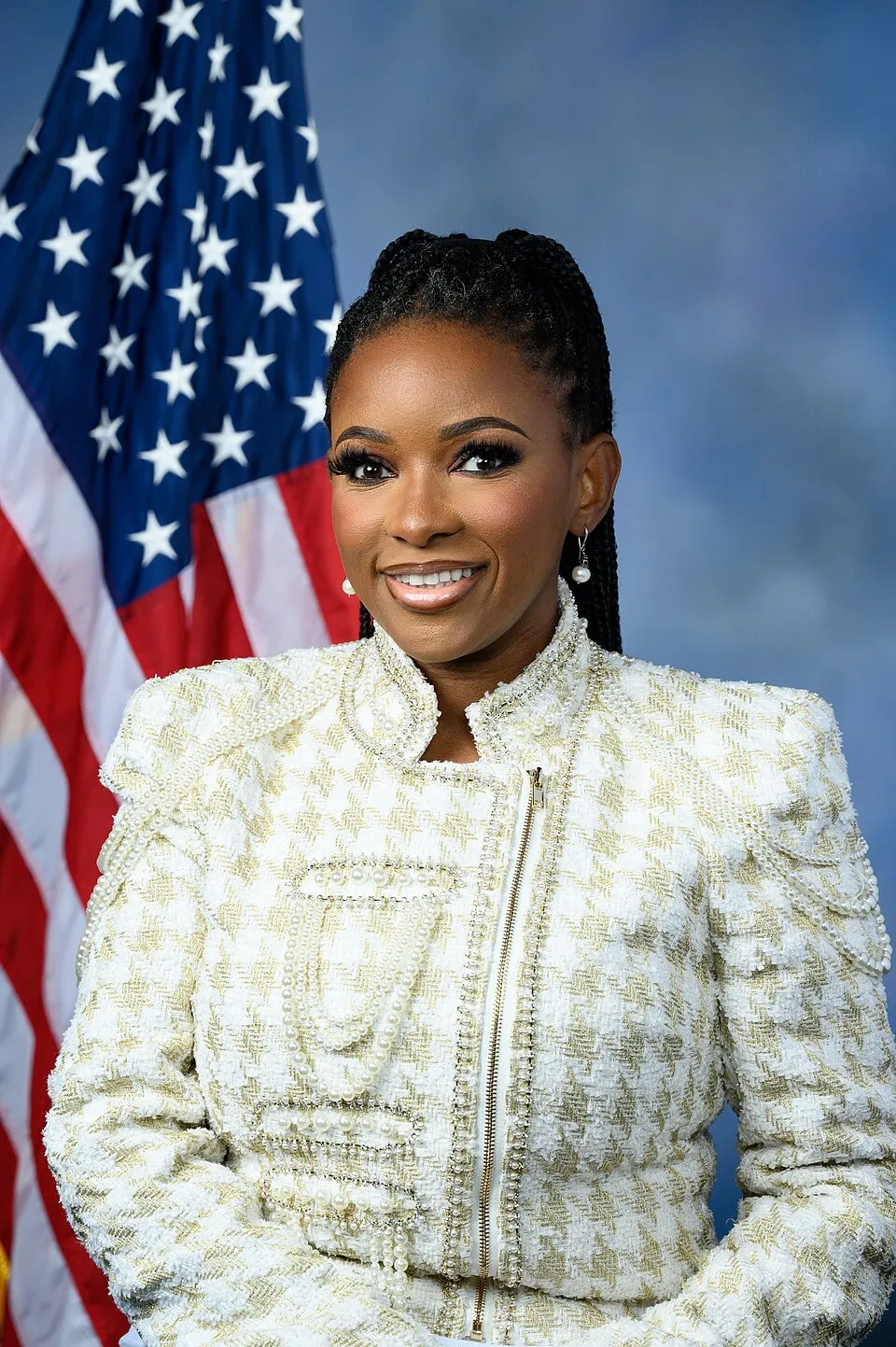 Politisi Amerika Serikat Jasmine Crockett dalam kegiatan legislatif