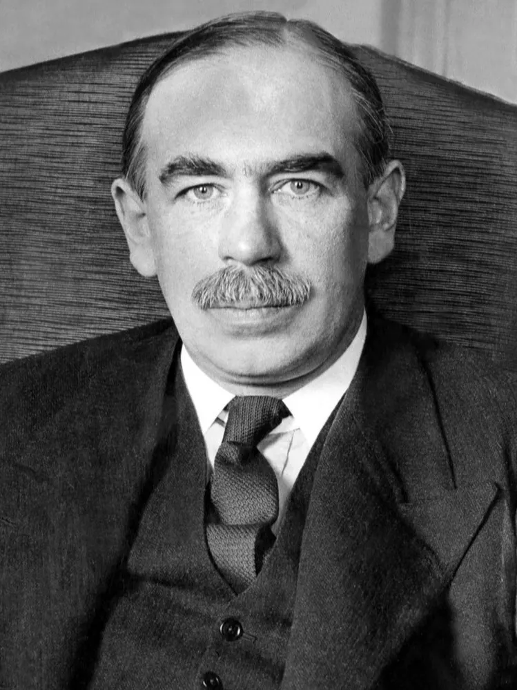 Ilustrasi profil John Maynard Keynes ekonom Inggris pencetus makroekonomi modern