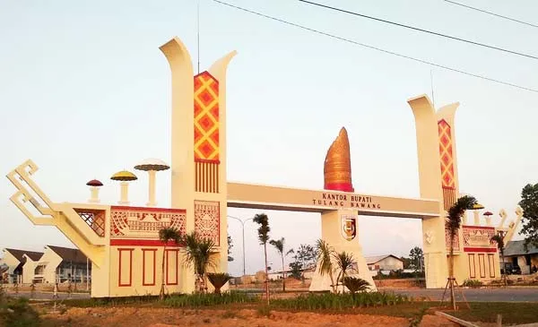Pemandangan wilayah Kabupaten Tulang Bawang di Provinsi Lampung