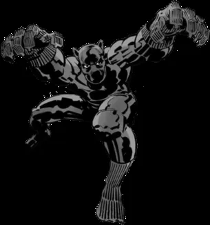 Ilustrasi karakter Black Panther sebagai superhero kulit hitam pertama Marvel Comics